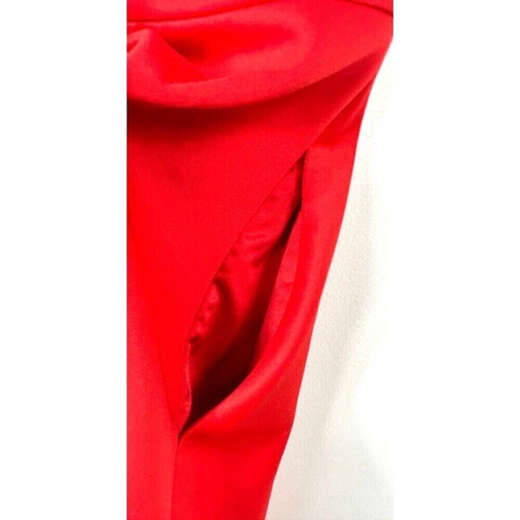 Ted Baker London Calizee Womens Mini Dress Sz M Red Skater Lace Insert Pocket H4 - Picture 8 of 12